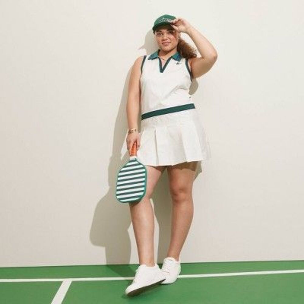 Prince Pickleball Women's Collared Pleated Dress - White M - Picture 4 of 4
